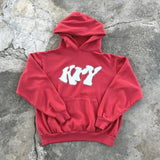 y2k goth trend letter print oversized pullover men's 2024 streetwear casual Harajuku loose versatile sweatshirt hoodie top