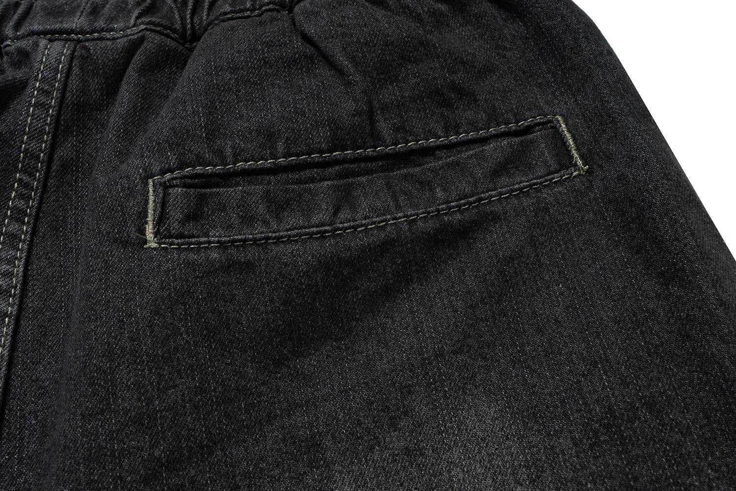 ro style ribbons streetwear multi pockets cargo short for men elastic waist wide leg baggy jeans knee length pants loose overall unique cargo style 4492