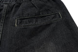 ro style ribbons streetwear multi pockets cargo short for men elastic waist wide leg baggy jeans knee length pants loose overall unique cargo style 4492