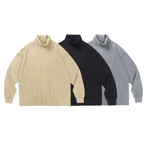 rainbowtouches mens sweater street wear solid color fashion turtleneck sweater oversize pullover vintage couples sweater mens high quality cotton pullover, unique limited edition hoodie, urban wear with bold artwork