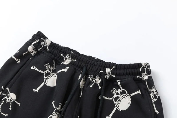new 2023 hot luxury men classic skull head black saint comfortable cotton parkour sweat casual pants sweatpants 710 urban active pants