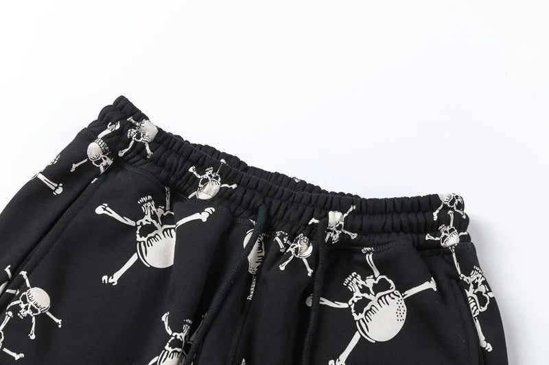 new 2023 hot luxury men classic skull head black saint comfortable cotton parkour sweat casual pants sweatpants 710 urban active pants