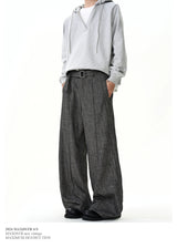 men women streetwear fashion loose casual belt wide leg suit pant boyfriend straight trousers baggy pants unique default style 2364