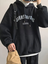 Autumn Mens Letter Design Printed Pullovers Hoodies Y2K Vintage Street