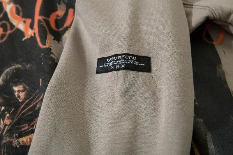 sadcore aesthetic drop featuring rainbowtouches hoodie men high street retro letter printing pattern hip hop harajuku women loose coat unisex superior quality