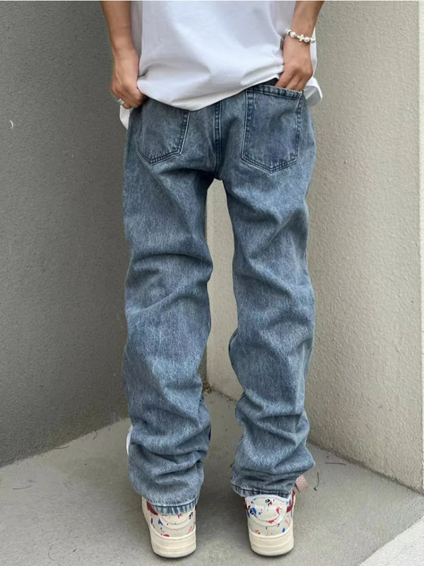 harajuku y2k stars embroidery patchwork ripped holes denim jeans casual straight jean pants mens hip hop streetwear jeans pants urban skinny jeans