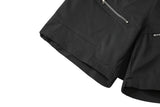 high street zipper pockets vibe style baggy drawstring summer shorts for men straight loose casual knee length pants oversized unique shorts style 4634