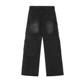 vintage multi pocket jeans mens harajuku cargo denim pants retro hip hop straight loose jean pants men clothing 1 unique cargo style 472