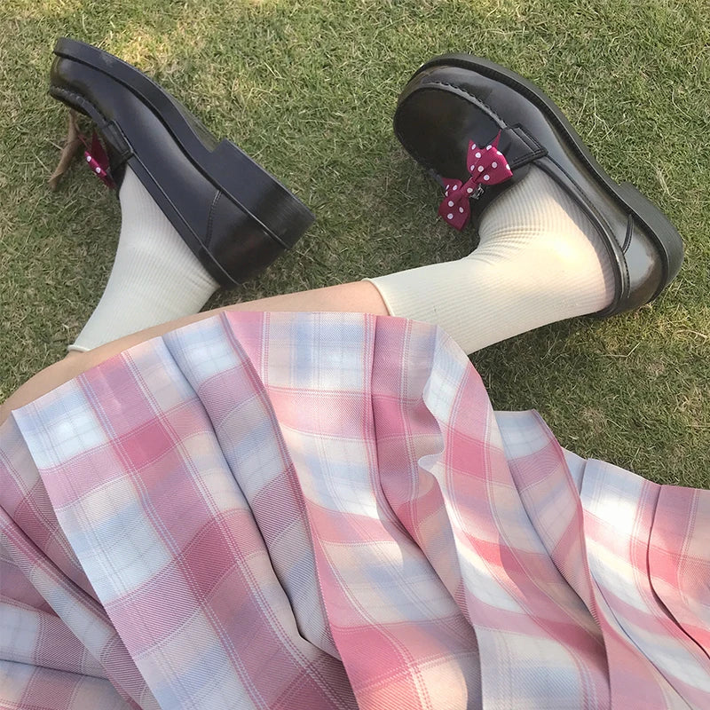 Jk Uniforms Gyaru School Uniform for Girl Student Pleated Skirt Uniform Set Women Short Sleeve Bow Tie Seifuku Japanese Style