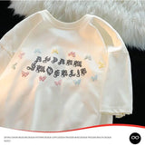 Y2k Vintage t-shirt – Harajuku Butterfly Flower Childlike Painting T Shirts Studen