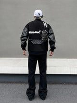 men streetwear jacket patchwork baseball bomber jackets coats hip hop harajuku motorcycle oversized outerwear nan fashion pho - variant style d8555b for streetwear fashion
