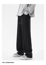 winter mens gray thickened straight leg sweatpants 2025 high street baggy drape pants korean fashion y2k casual trousers unique joggers style 149