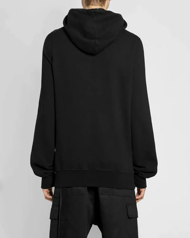 trapwear chrome print featuring new luxury 2023 rick four holes zipper pullover hoodies hoody hooded sweatshirts velvet cotton thick fleece us size 668