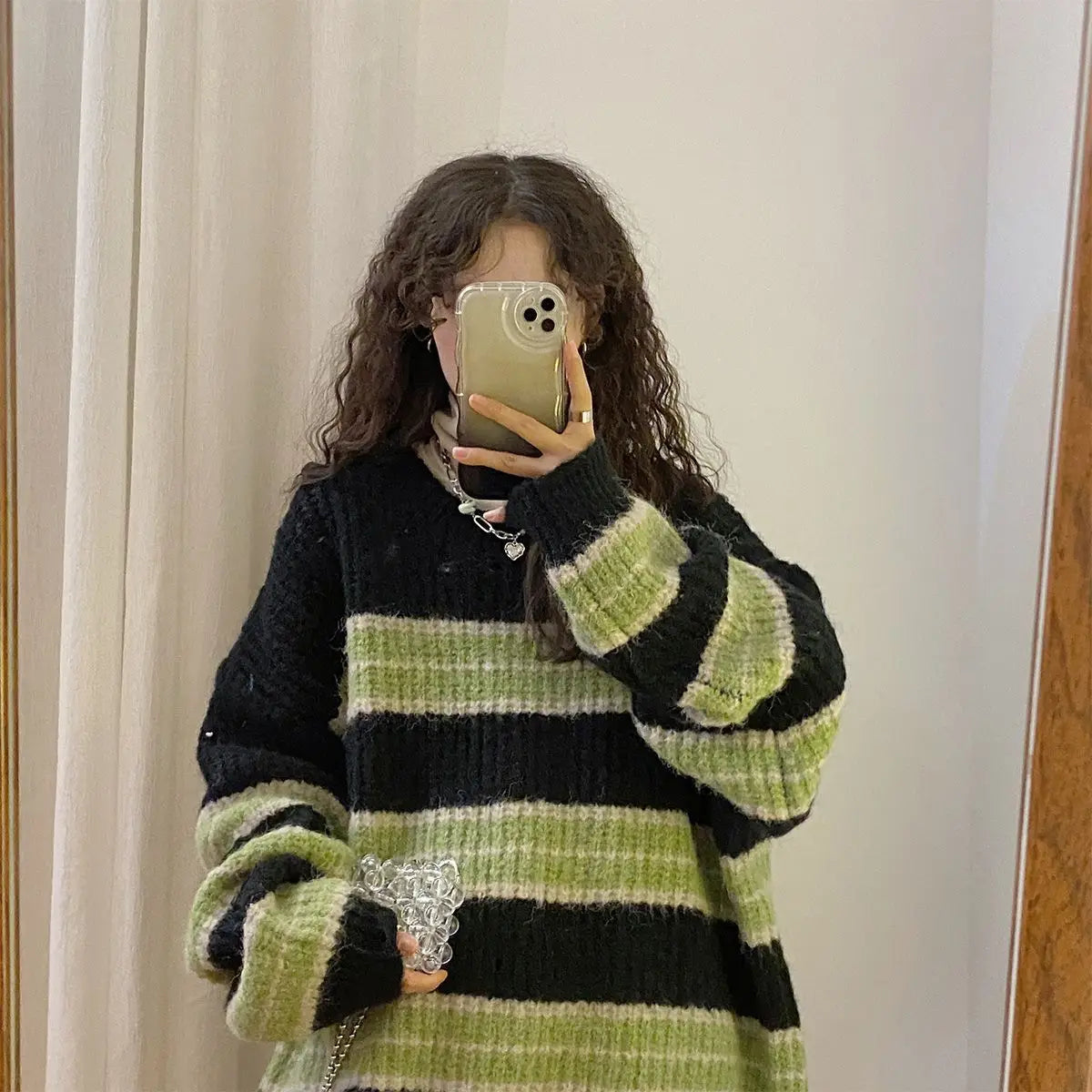 grunge knit pullover for fall and winter, oversized aesthetic with urban style, mens fashion layer for modern streetwear coll