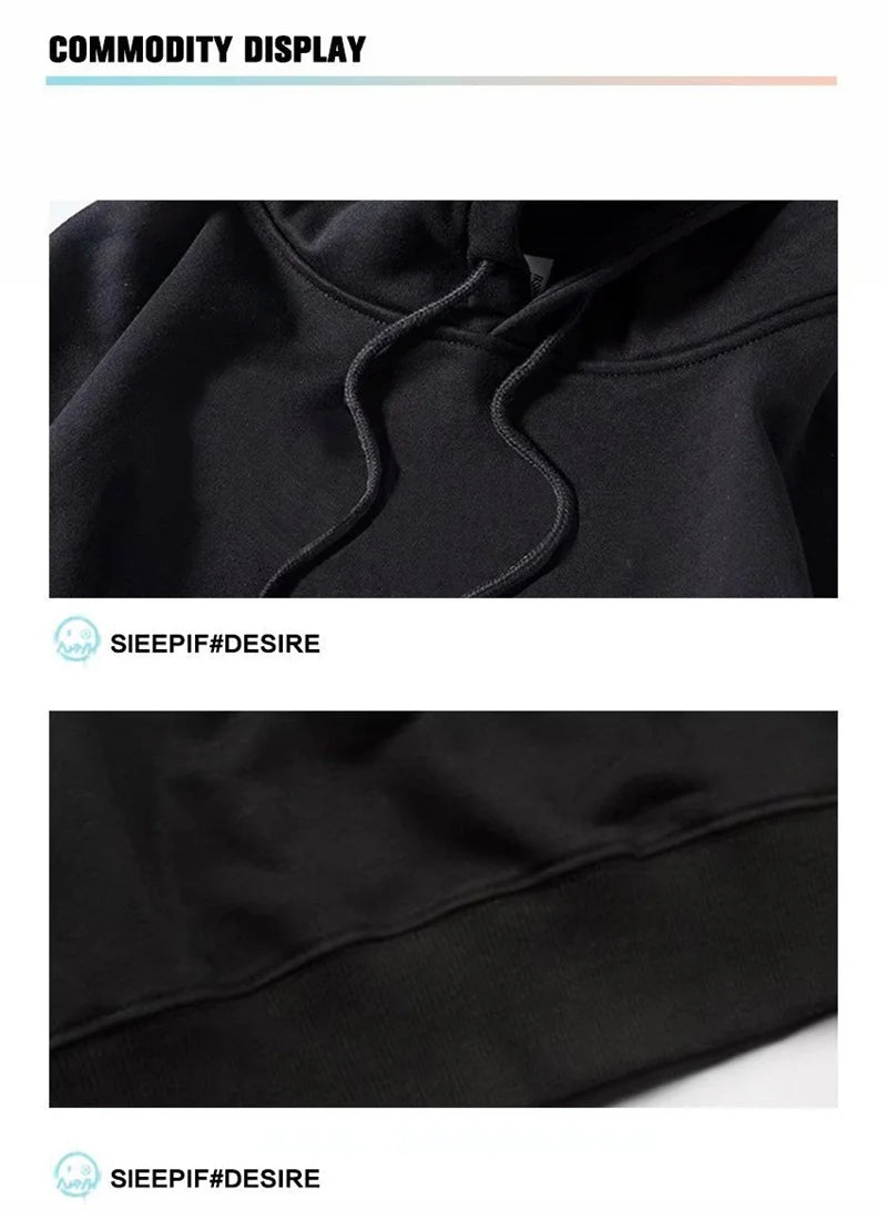 Gothic Print Men Hoodies Japanese Harajuku Fashion Hooded Sweatshirts