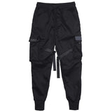 men side pocket cargo harem pants elastic waist trouser streetwear hip hop loose fit ankle drawstring military sweatpant jogger unique joggers style 2761