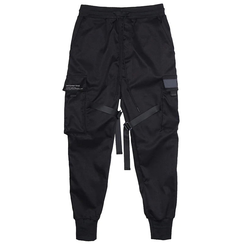 men side pocket cargo harem pants elastic waist trouser streetwear hip hop loose fit ankle drawstring military sweatpant jogger unique joggers style 2761