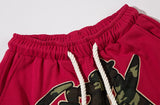 hip hop loose shorts elastic waist pants fashion letter embroidery shorts men casual drawstring streetwear sportswear gym shorts unique shorts style 2331