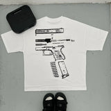 Cyberpunk Vintage t-shirt – Fashionable Gothic Letter Print Pattern Oversized T Shirt Me