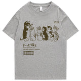 Glitchcore Design – Mens Oversized T Shirt Clothing Hip Hop Cat Shower Street Pr – Edgy Streetwear for All Genders