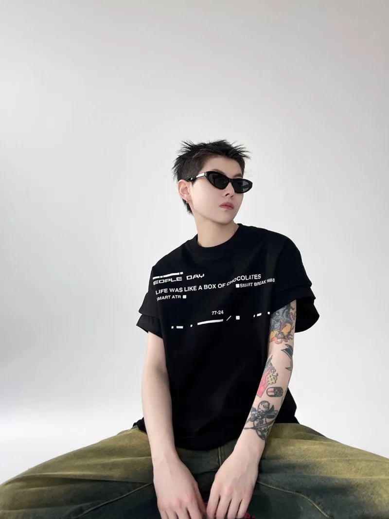 new summer street fashion set mens cotton retro letter printed t shirt halo dyed washed jeans suits male hip hop 2 pcs 2024 unique jeans style 4702