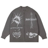 oversized knit pullover, fall/winter fashion, soft knit pullover with flame design, y2k fashion statement