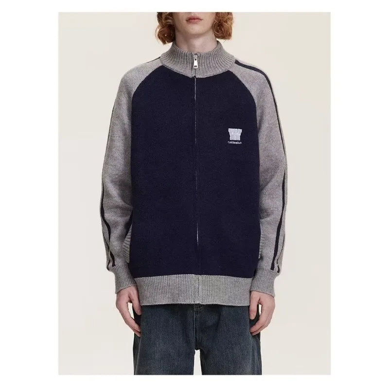 layered flame street knit, photo-ready knit, trendy urban fashion top for men, layered streetwear look