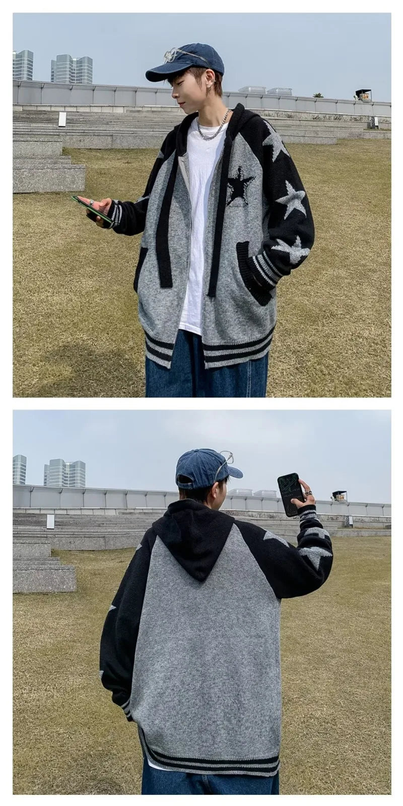 minimalist knit jumper, daily wear essential, trendy urban fashion top for men, layered streetwear look