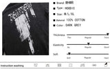 Winter Washed Cotton Hoodies Gothic Letter Print Hooded Vintage Landsc