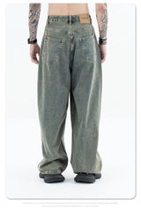 Autumn and winter new mud-dyed jeans