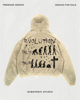 Harajuku Sweatshirt Long Sleeved Hooded Sweatshirt New Gothic Human Ev