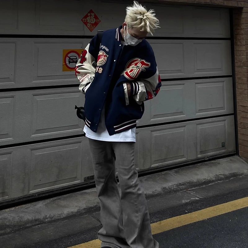 minimalist streetwear jacket, bold fashion piece, aesthetic