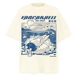 Glitchcore Crying angel – Men Retro Casual T Shirt Cartoon Creative Print Short Sleeve