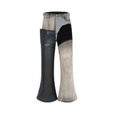ro style ribbons patchwork gradient stacked wax pants unisex straight streetwear baggy y2k flare jeans oversized loose cargos 2 unique cargo style 667