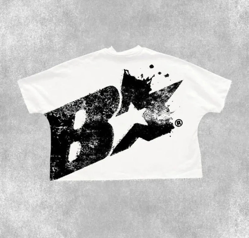 American Summer Street Fashion Brand Anime Print Oversized Half-sleeved Tops Men Y2k Hip-hop Retro Casual Loose T-shirts Women