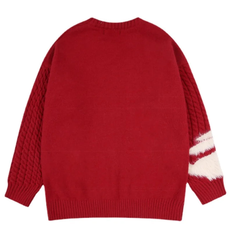bold flame design top, high-street layer, cozy fashion fit, stylish street outfit, modern aesthetic appeal