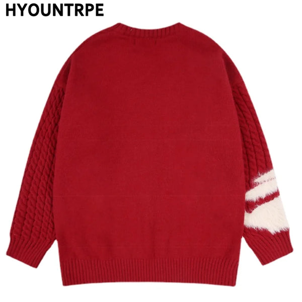 bold flame design top, high-street layer, cozy fashion fit, stylish street outfit, modern aesthetic appeal