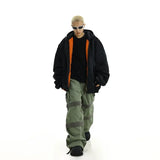 Men Oversize Jacket Winter Parkas Streetwear Thicken Warm Hooded Cotton Padded Bomber Jackets Hip Hop Fashion Casual Loose Coats