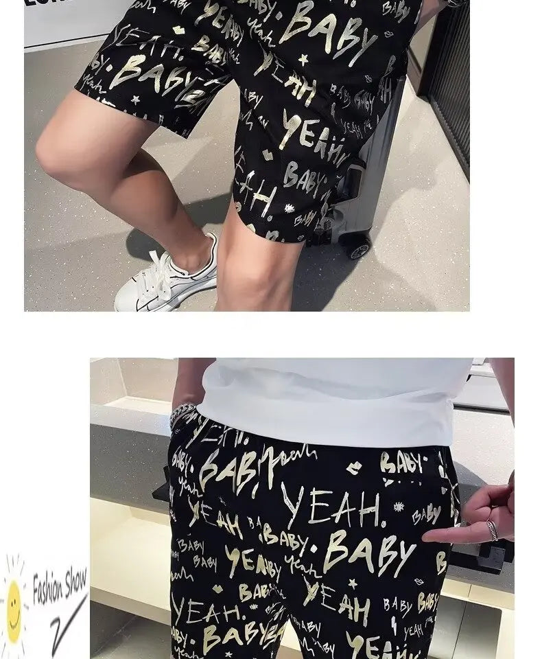 Gold Luxury Swimwear Shorts Breathable Surf Board Shorts