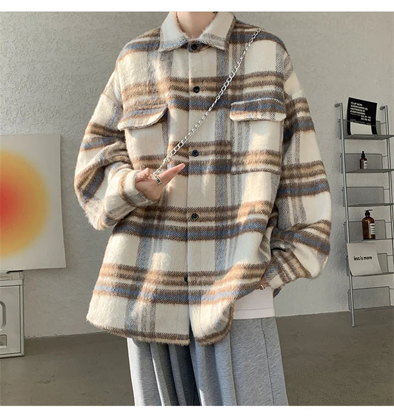 bold graphic winter coat, unisex street style, men's streetwear fashion, trendy oversized fit, urban techwear design, modern 