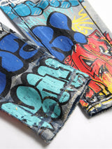 letter graffiti printed denim jeans pants mens punk bottons biker jeans streetwear slim fit hip hop new casual y2k pants joggers unique joggers style 4114