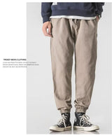 2024 autumn mens khaki cargo pants korean slim fit sports pants harajuku high street sweatpants casual mens clothing new unique joggers style 4389