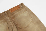 rainbowtouches men washed jeans vintage high street khaki gradient fashion trends jeans loose straight long pant casual pants unique jeans style 4086