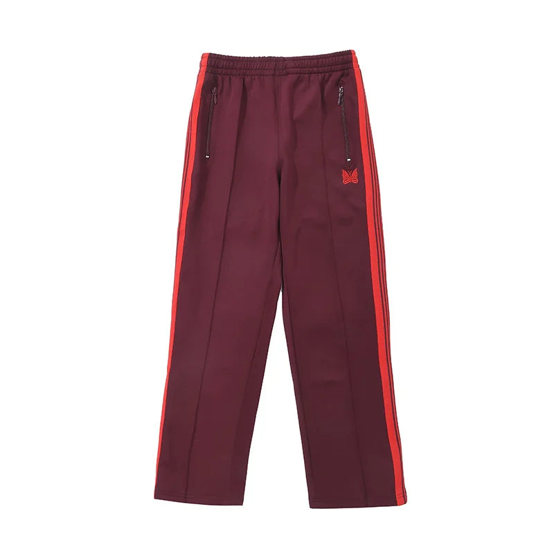 blue pattern embroidery casual motion pants men woman fashion street side edge weaving straight cylinder trousers unique default style 4705