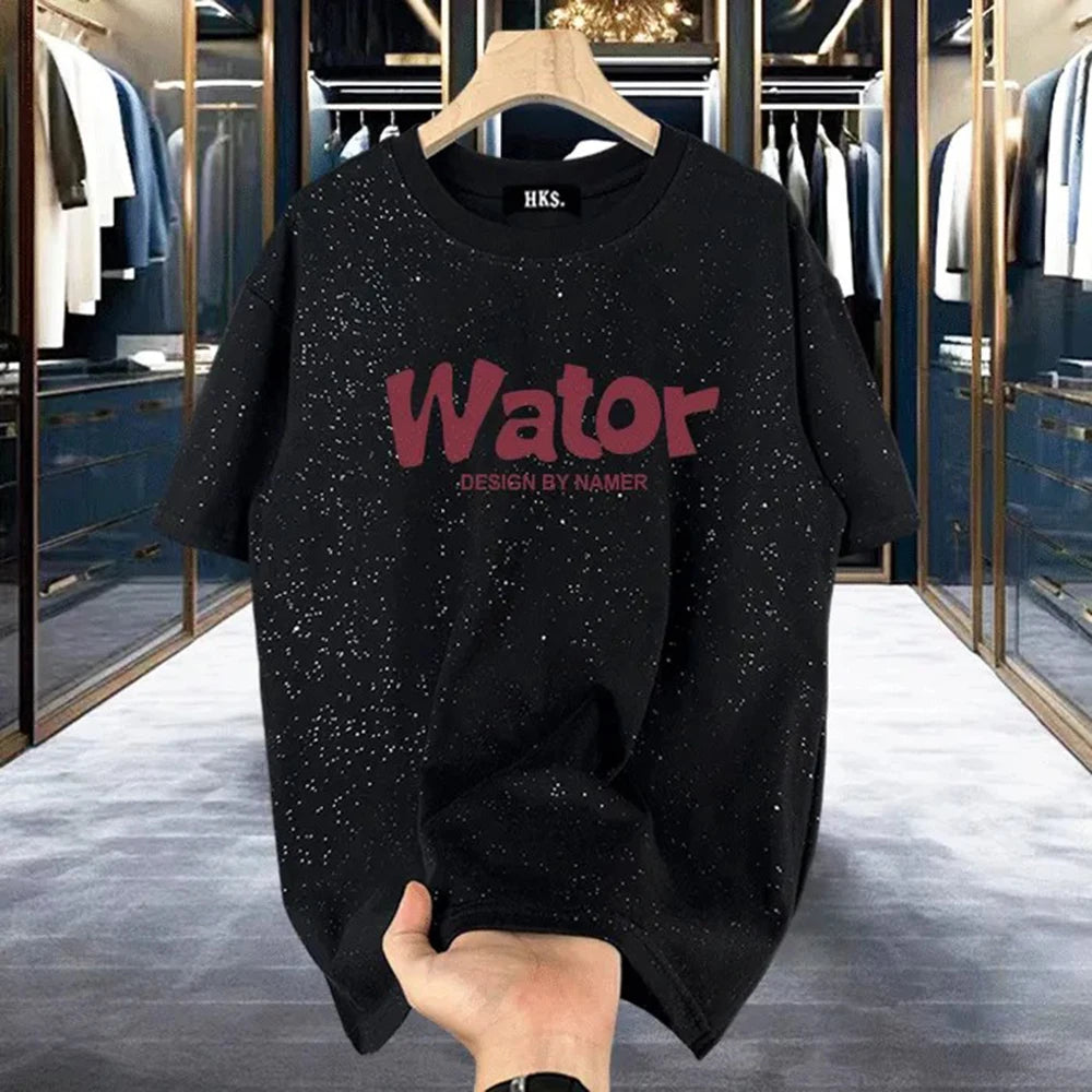 Trapwear Aesthetic piece – Mens T Shirt Shining Starry Sky Casual Interesting Printed T