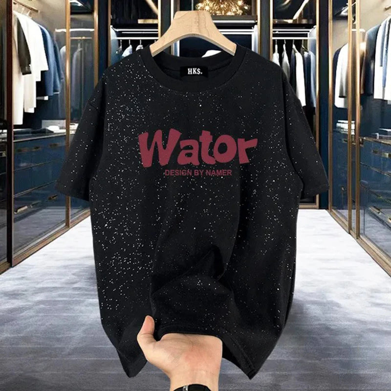 Trapwear Aesthetic piece – Mens T Shirt Shining Starry Sky Casual Interesting Printed T
