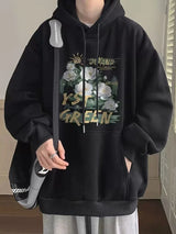 New Floral Oil Painting Art Print Pullover Hoodies Men And Women Casua