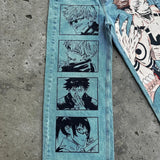 harajuku high street y2k baggy jeans punk popular print wide leg denim pants jeans streetwear trouser men clothing unique jeans style 2184