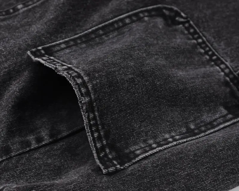 retro washed denim mens jeans pants fashion graffiti patchwork loose biker black jeans streetwear hip hop casual straight pants unique jeans style 5265