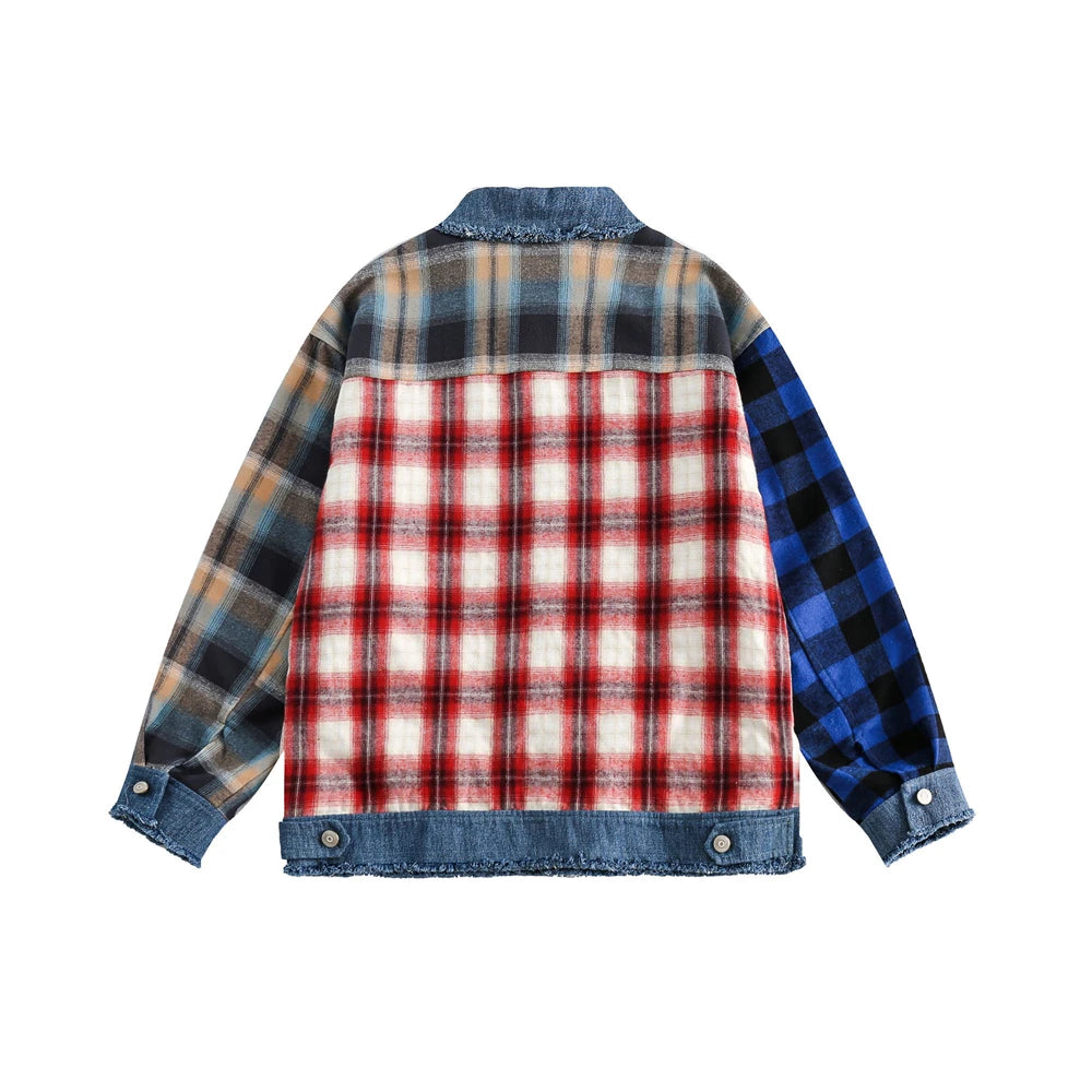 hop premium quality design wear print image oversized style graphic - material urban casual streetwear high hip men-hip-hop-denim-jacket-plaid-patchwork-oversized-harajuku-y2k-unisex-jeans-jackets-2023-man-fashion-causal-jacket-outwear essential everyday fit fashion style unisex 34c6cc streetwear design ID 571cc